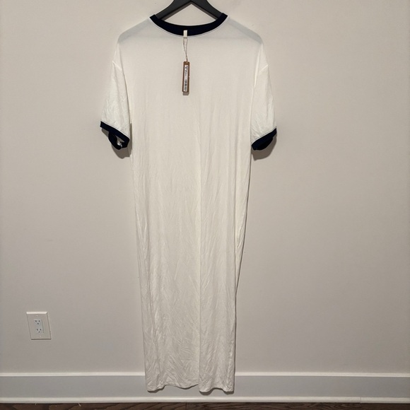SKIMS White Maxi Dress with Black Trim - Picture 4 of 6